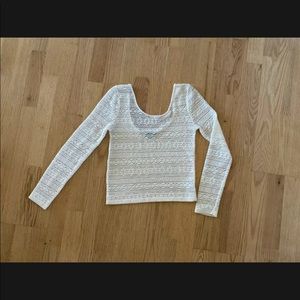 American eagle white crop top knitted